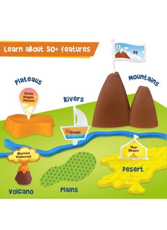 Imagimake Imagimake Kid's Mapology - Physical Features of India Learn 50+ Geographical Features Like Mountains, Rivers, Plateaus Educational Toy and Learning Aid Puzzles for Age 5 Years+,Color Multi  - Image 4