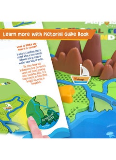 Imagimake Imagimake Kid's Mapology - Physical Features of India Learn 50+ Geographical Features Like Mountains, Rivers, Plateaus Educational Toy and Learning Aid Puzzles for Age 5 Years+,Color Multi  - Image 5