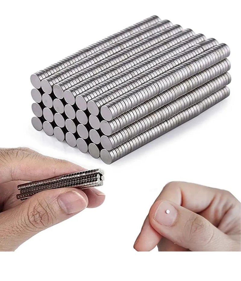 SNOOGG 8 x 1.5 mm Neodymium N35 disc Rare Earth Magnets for Whiteboard Fridge, Crafts, DIY, Science, Craft, Office, Students, Projects, Pack 50 Pc (Use for 14 year age and above only) - Image 1