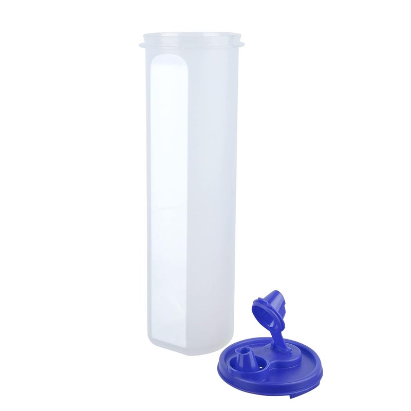 SIMPARTE AirTight Leak Proof Plastic Oil Pourer Sauces Olive Refined Oils Easy Flow BPA Free Refrigerator Safe Blue Set of 2 1100ml - Image 5