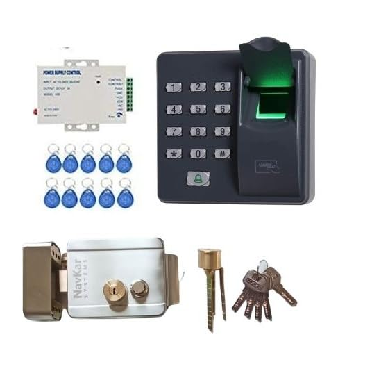 NAVKAR SYSTEMS NAVKAR SYSTEMS Biometric RFID PIN Access Control System Electronic Rim Lock K80 Supply 10 Keychain Tags Mostly Suitable for Main Metal Door  - Image 1