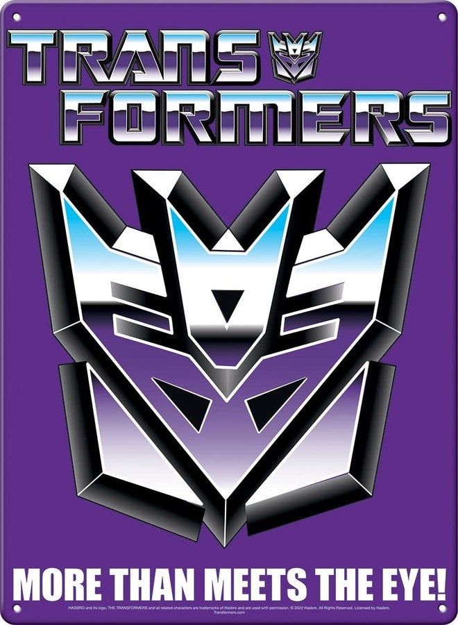 Ata-Boy Transformers Decepticon Metal Sign Size 8.25” X 11.5” - Image 1