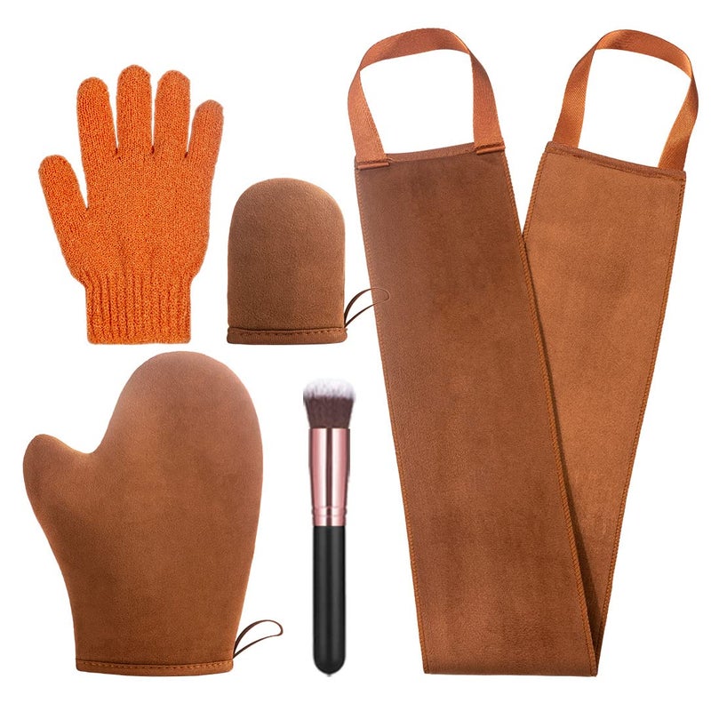 5 Pack Self Tanning Mitt Applicator Tanning Mitts Self Tanner Kit, Self Tanner Mitt Applicator Sunless Tanner Mitt Self Tanning Glove for Self Tan Mitt Applicator Self Tanner Mit Tanner Glove