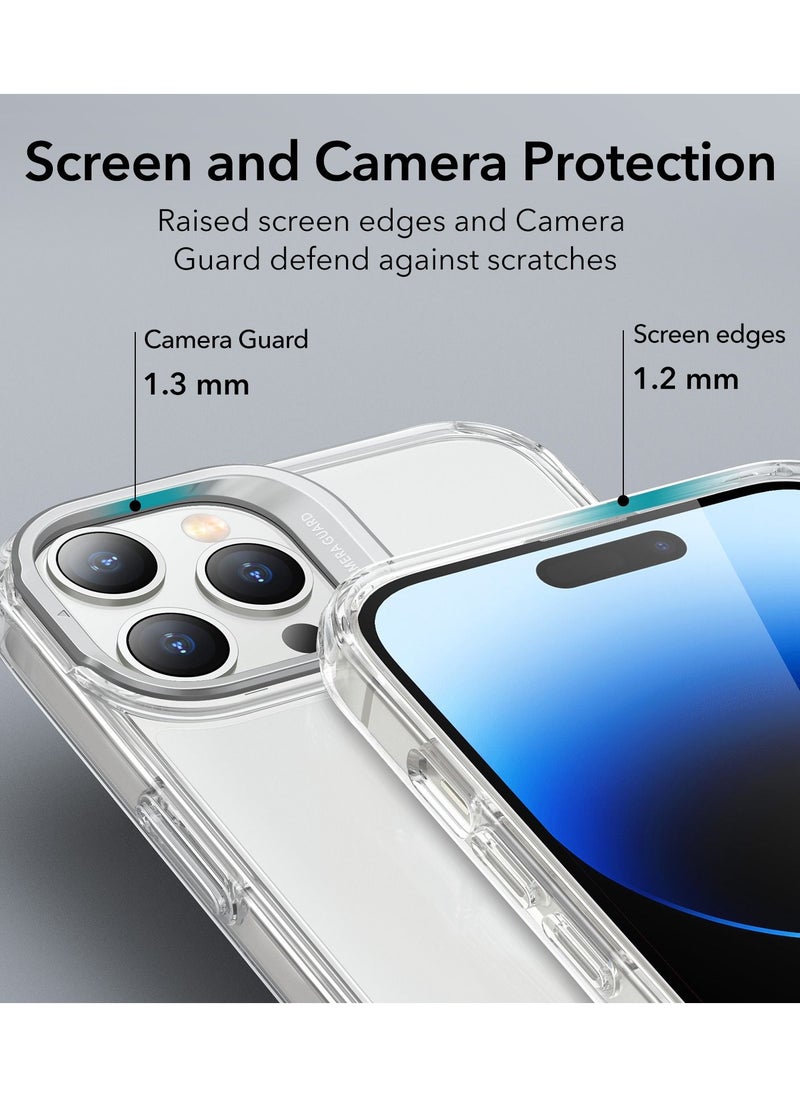 esrgear - ESR Classic Kickstand Case Compatible with iPhone 14 Pro Max Case, Clear Case with Stand, Military-Grade Protection, Built-in Camera Ring Stand, Scratch-Resistant Acrylic Back, Clear - Image 1