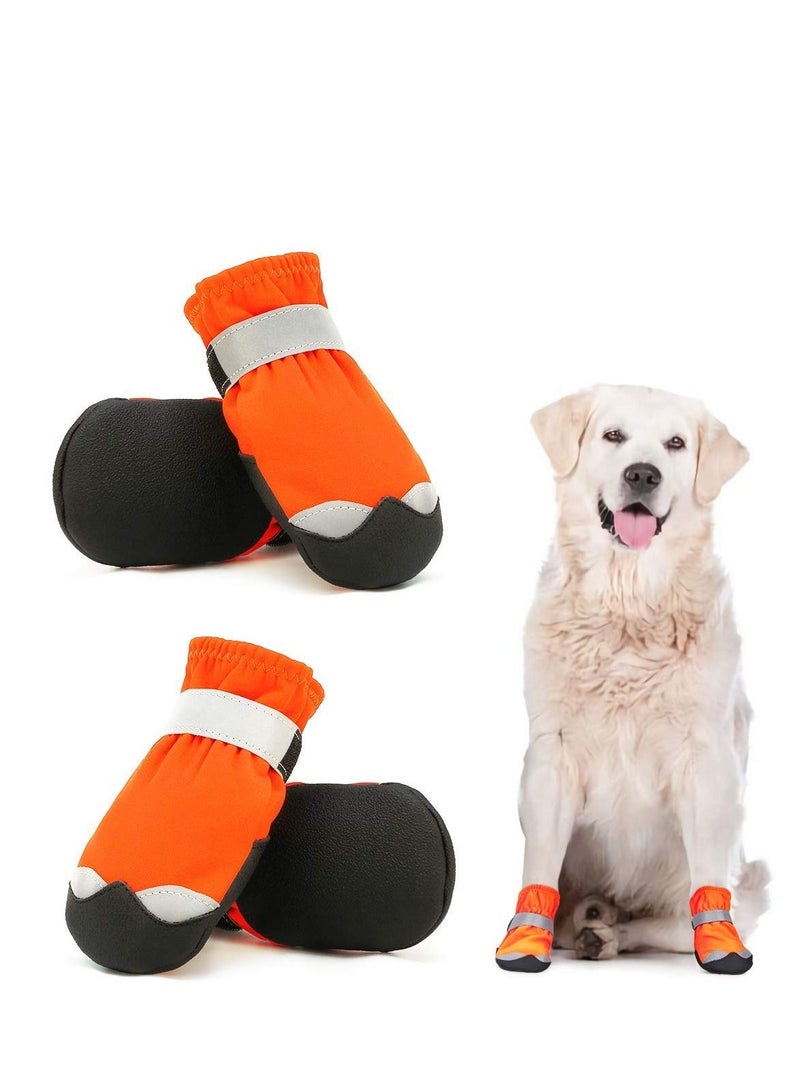 KASTWAVE Waterproof Dog Shoes for Large Medium Dogs - Dog Booties Paw Protection with Adjustable Straps Rugged Anti-Slip Sole - Dog Boot Walking Running Hiking Outdoors Pet Boots Paw Protectors Comfortable - Image 1