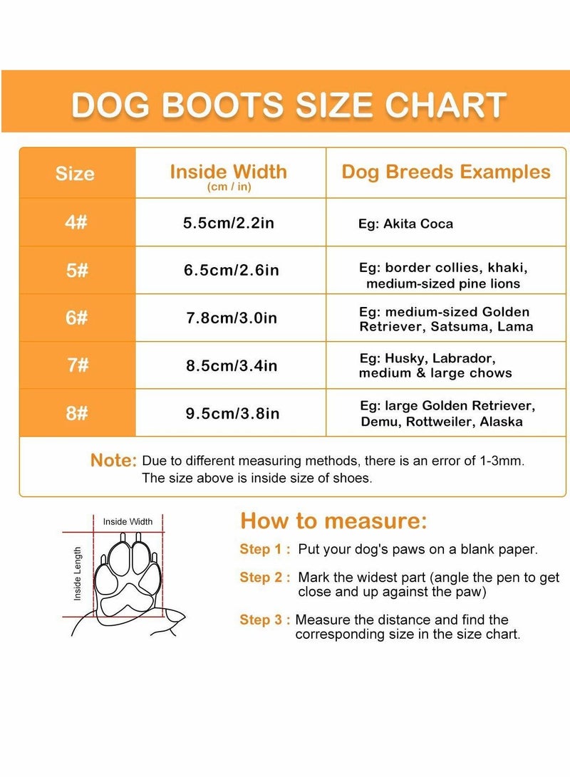 KASTWAVE Waterproof Dog Shoes for Large Medium Dogs - Dog Booties Paw Protection with Adjustable Straps Rugged Anti-Slip Sole - Dog Boot Walking Running Hiking Outdoors Pet Boots Paw Protectors Comfortable - Image 4