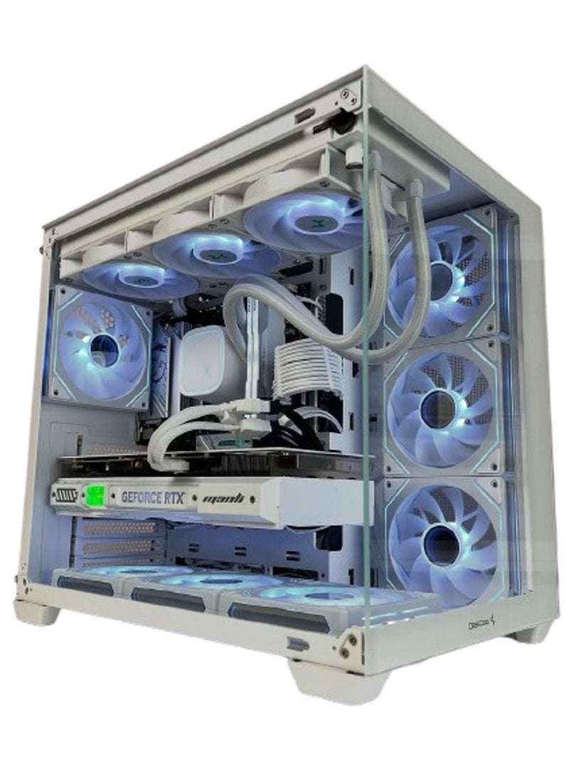 NANOTECH Seraphic Core Gaming PC - Intel Core i7-14700K Processor, 20 Cores & 28 Threads, DDR5 64GB (2*32) Ram, AMD Radeon RX 9070 XT 16GB Graphics Card, 2TB Gen4.0*4 NVMe M.2 SSD, 3 Fan AIO Liquid Cooler, 850W 80 Plus Power Supply, Windows 11 Pro | Wi-Fi  - Image 1