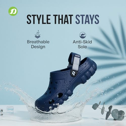 DOCTOR EXTRA SOFT Men's Classic Casual Sports Clogs/Sandals with Adjustable Back Strap for Adult | Comfortable & LightWeight| Stylish & Anti-Skid|Waterproof & Everyday Use Mules for Gents & Boys D-546 - Image 4