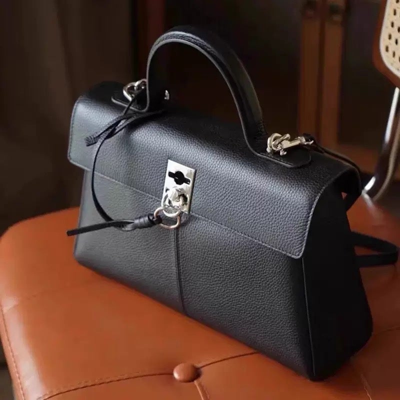 Selection Of Cafun* Niche Designer Briefcases, High-End Leather Commuter Handbags, Crossbody Kelly Bags For Women - Image 1