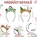 Cindeer 24 Pieces Christmas Party Headbands Felt Xmas Head Boppers Santa Antlers Christmas Tree Snowman Gingerbread Man Headwear for Xmas Party Favors Supplies - Image 4