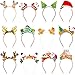 Cindeer 24 Pieces Christmas Party Headbands Felt Xmas Head Boppers Santa Antlers Christmas Tree Snowman Gingerbread Man Headwear for Xmas Party Favors Supplies - Image 2