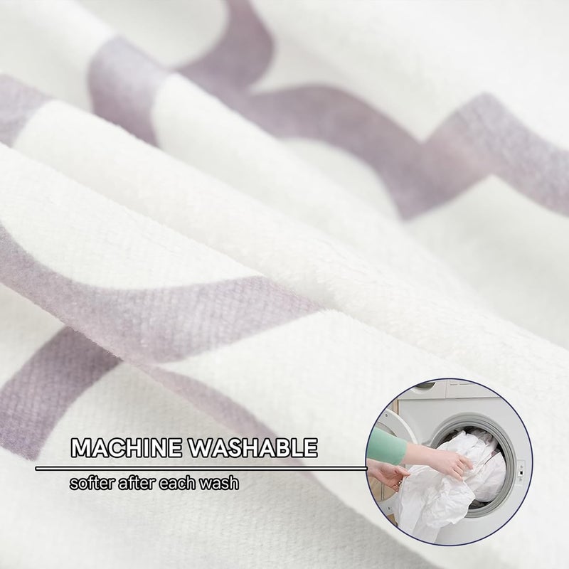 YnM Fuzzy Duvet Cover for Weighted Blankets (Lattice Scroll 80''x87'') - Image 5