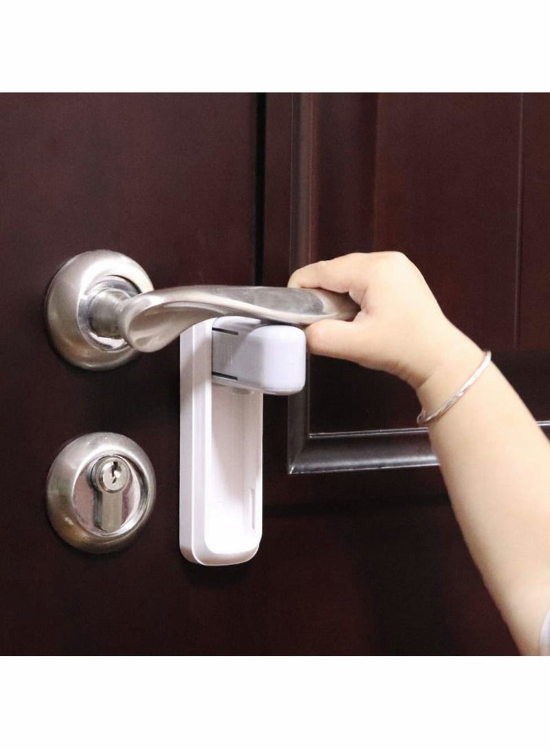 KASTWAVE 2 Pack Door Lever Lock Baby Proofing Door Handle Lock Child Safety Handles Locks Knob Lock Easy to Install and Use 3M VHB Adhesive No Tools Need or Drill Easy to Remove - Image 1