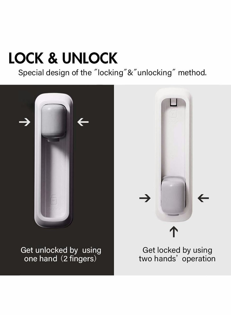 KASTWAVE 2 Pack Door Lever Lock Baby Proofing Door Handle Lock Child Safety Handles Locks Knob Lock Easy to Install and Use 3M VHB Adhesive No Tools Need or Drill Easy to Remove - Image 4