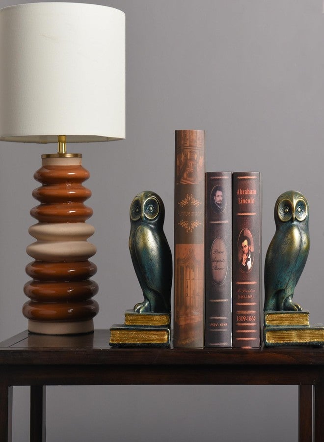 Kakizzy Book Ends for Shelves, Owl Decorative Bookends Bronze Bird Book Stopper Unique Kids Book Holders with Anti-Slip Base Luxurious Bookends for Kids Rooms Office Home Decor(Bronze) - Image 3