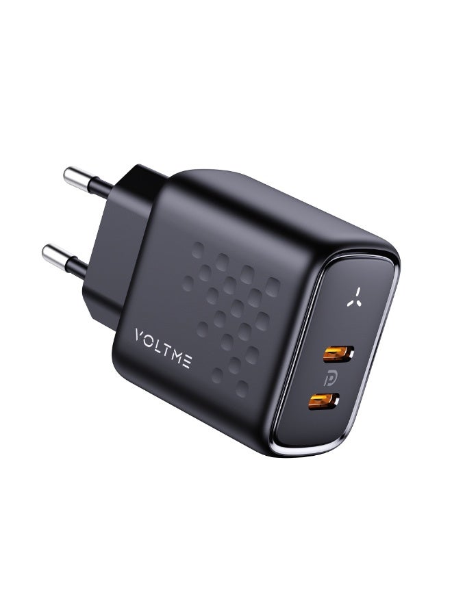 VOLTME Revo 45W, GaN PPS Dual USB C Fast Charger Super Fast Charging 2.0, Foldable Charger Compatible with iPhone 17/16/15/14Series, Galaxy S24/S23/S22 Series, MacBook Air, Black - Image 1