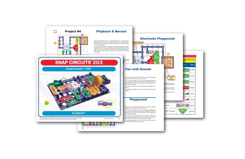Elenco Snap Circuits 203 Electronics Exploration Kit | Over 200 STEM Projects | Full Color Project Manual | 42 Snap Modules | Unlimited Fun - Image 5