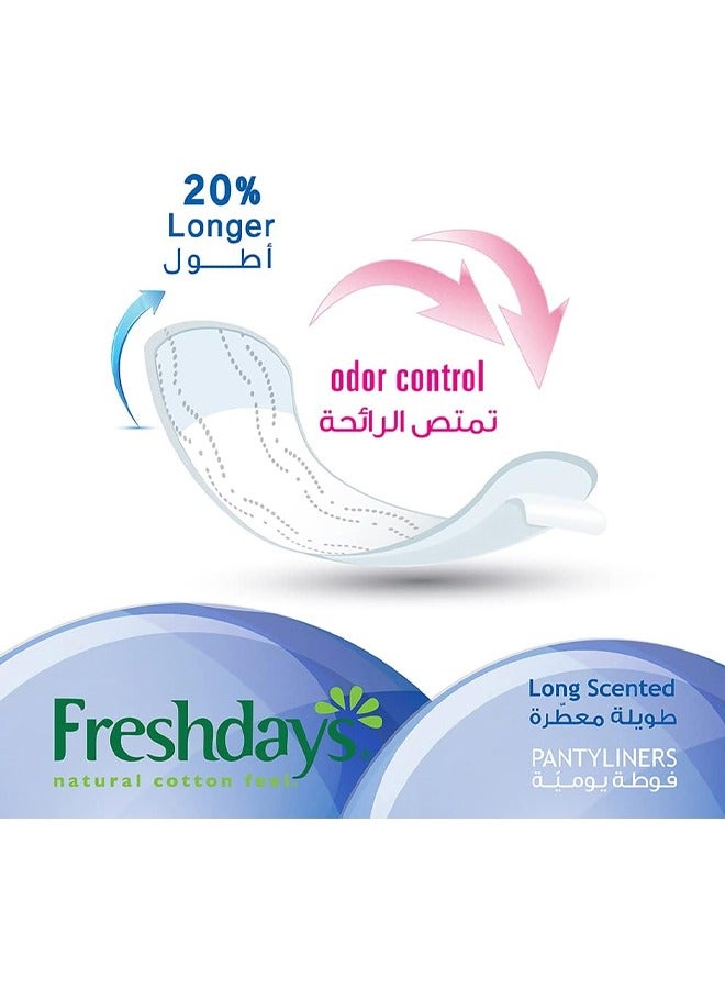 Freshdays All Day Freshness Panty Liners - Long Scented 72 Pads - Image 2