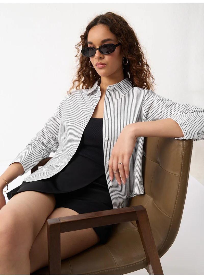 The Souled Store Tailored Stripe Shirt: Ester