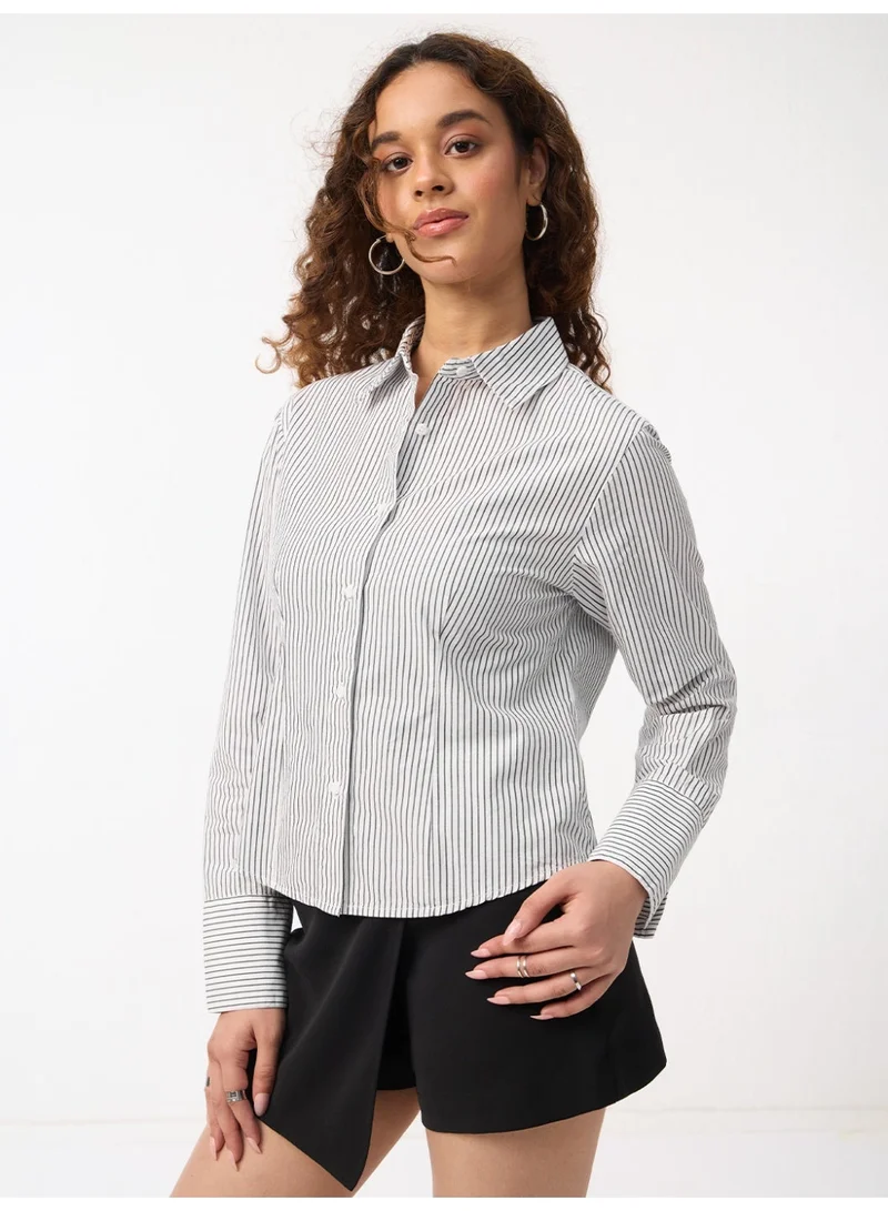 The Souled Store Tailored Stripe Shirt: Ester