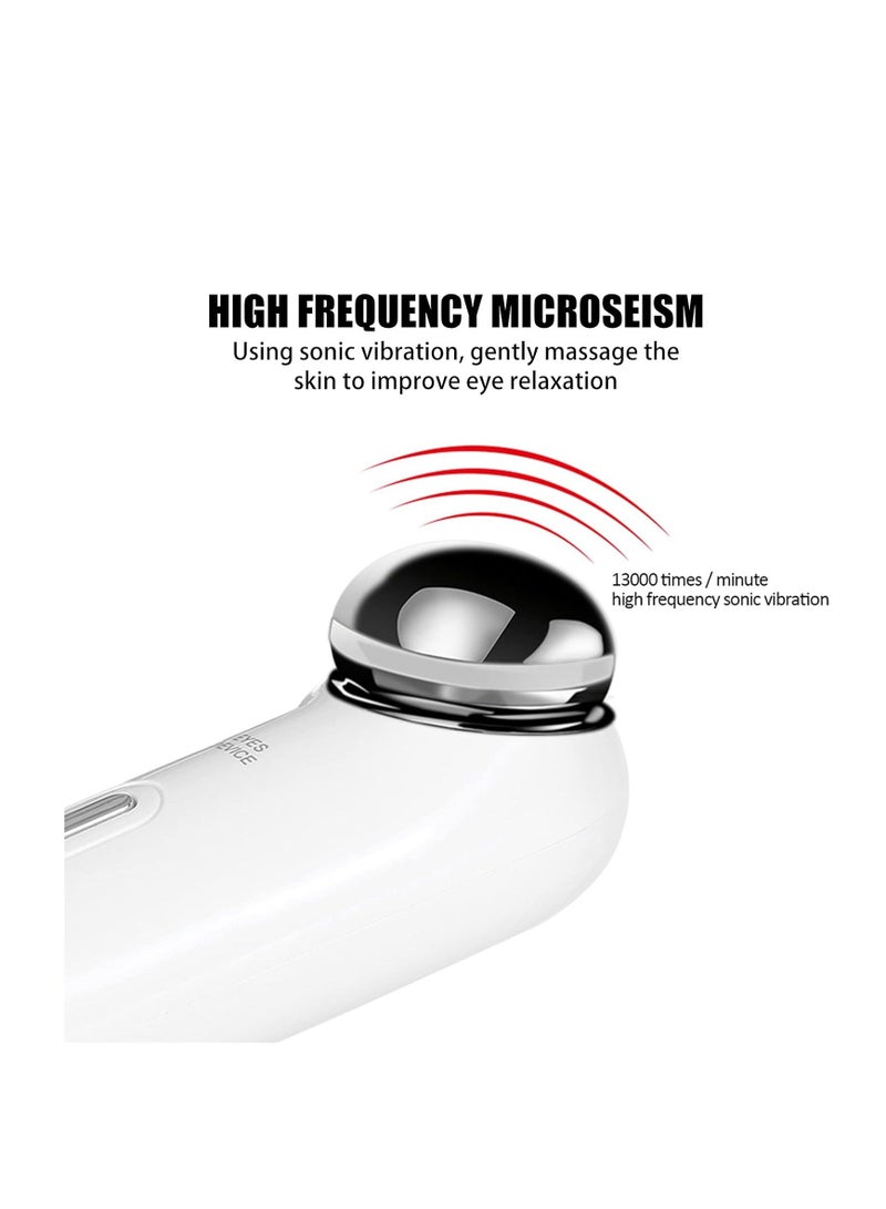 Eye Massager, Eyes Facial Massager Wand, Face Eye Massager Lift 3D Roller Electric Sonic Energy Rejuvenation, Gentle Massage Effect, Dark Circle Remover, Eliminate Eye Bags & Puffy Eye (White) - Image 4