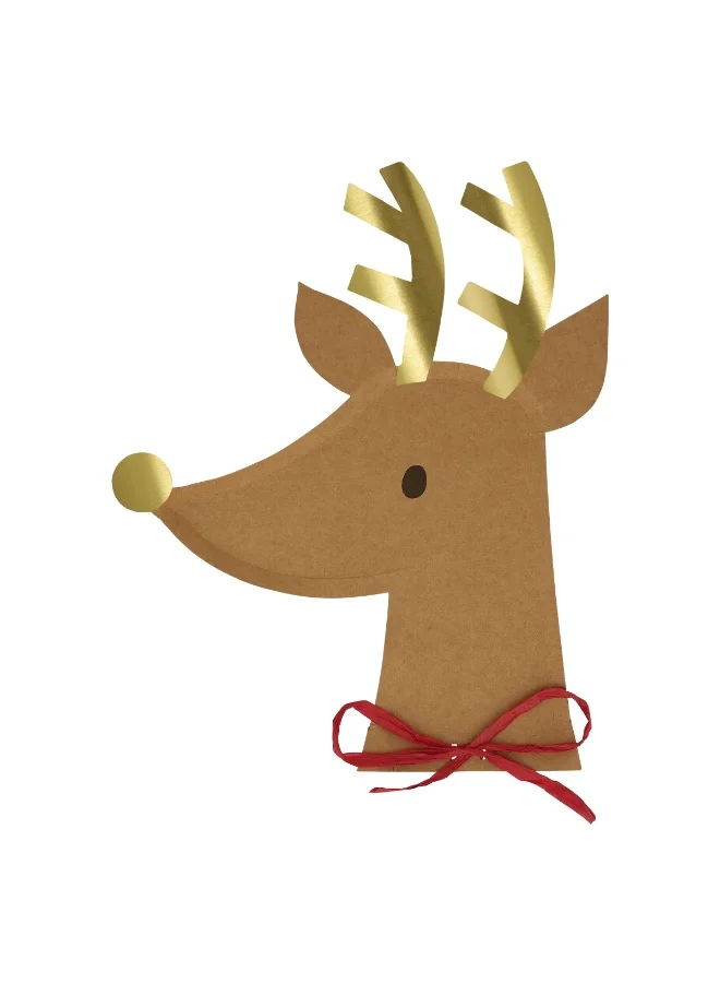 Meri Meri Reindeer With Raffia Bow Plates
