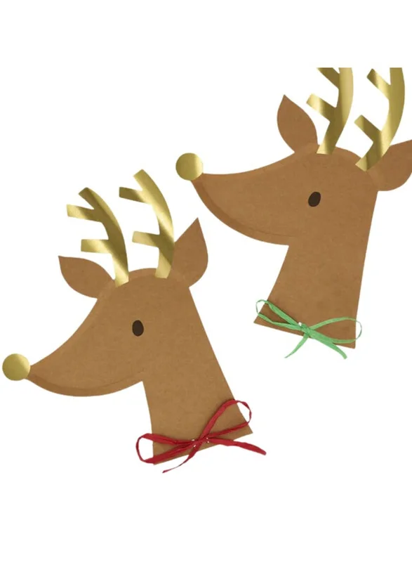 Meri Meri Reindeer With Raffia Bow Plates