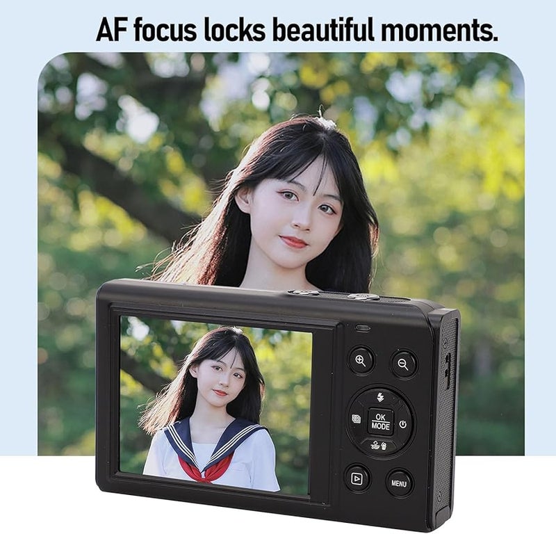 Vbestlife 5K كاميرا رقمية 80 ميجابكسل شاشة مزدوجة تكبير 18X كاميرا مدونة فيديو WiFi أسود 32 جيجابايت - Image 4