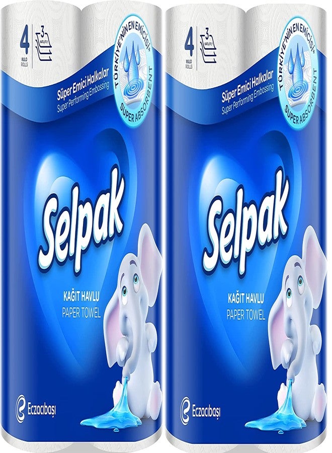 Selpak Kitchen Towel Paper 4 Rolls/Pack - 3Ply (Pack of 2) - Image 1