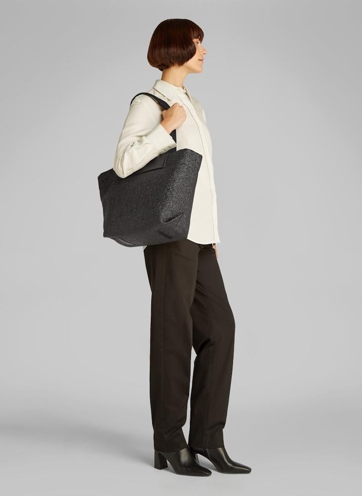 CALVIN KLEIN RAFFIA MEDIUM SHOPPER  - Image 4