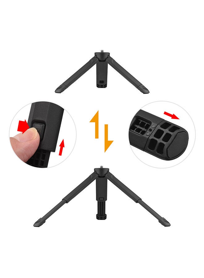 Kingjoy KT-26 Mini Desktop Tripod Rotatable Ball Head with Extendable Cold Shoe Phone Clip 1/4 Inch Screw for Smartphone Camera Selfie Video Recording Live Stream  - Image 5