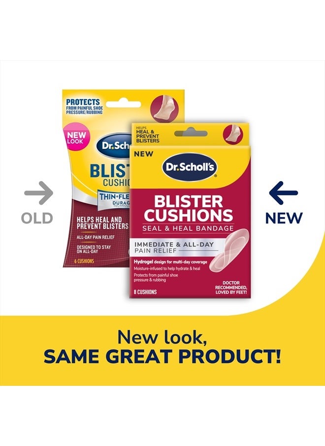 Dr. Scholl's - Blister Cushions Seal & Heal Bandage with Hydrogel Technology, 8 ct // Immediate & All-Day Pain Relief, Thin, Flexible & Nearly Invisible, Moisture-Infused - Image 1