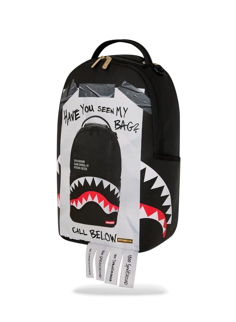 SPRAYGROUND حقيبة مفقودة طائرة على حقيبة مع شرائط مقطوعة حقيقية حقيبة ظهر - Image 5