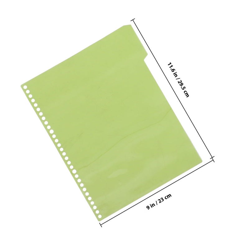 A4 30 Hole Binder Tabs Dividers Set 4 Color Plastic Index Dividers Detachable For Notebook Classification Filing Office School Use - Image 3