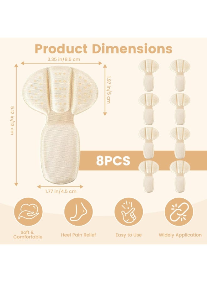 NAKODU Back of Heel Cushion Pads, 8Pcs Mesh Adhesive Heel Grips Inserts for Boots, Loose Shoes Too Big, Reusable Heel Guards Liners for Women Men, Anti Blister Shoe Liners Heel Protectors - Image 2