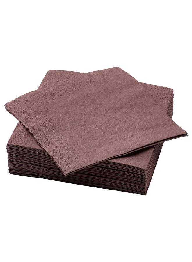 Zaboon Paper Napkin, Brown-Red, 33X33 Cm - Image 1