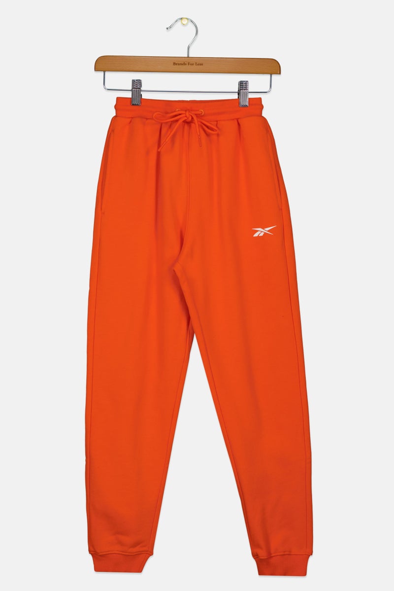 Reebok Kids Girl Sportswear Fit Brand Logo Sweatpants, Bright Orange - Image 1