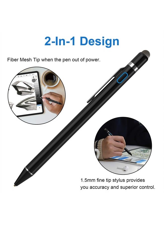NTHJOYS - Stylus Pens for Touch Screens, NTHJOYS Universal Fine Point Stylus for iPad, iPhone, Samsung, iOS/Android Smart Phone and Other Tablets, Active Stylus Stylist Pen Pencil for Precise Writing/Drawing - Image 1