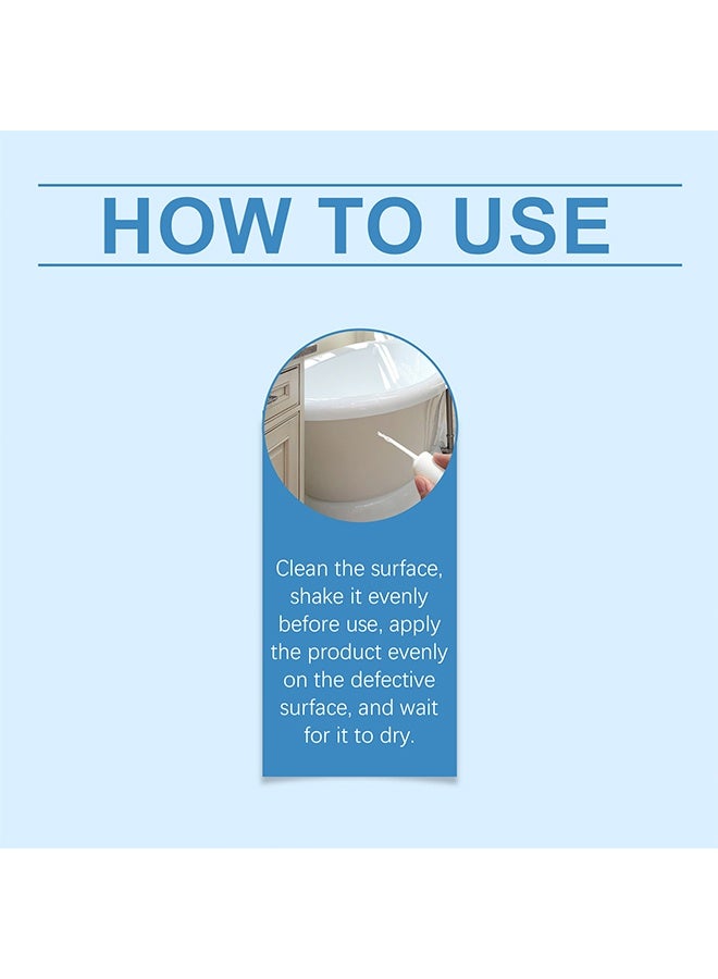 Jakehoe Multi Surface Touch Up Paint, White Touch Up Paint, Multi Surface Touch Up Paint Pen, Quickly Repairs for House Minor Chips, Walls, Wood, Interior and Exterior Satin Enamel Paint 30ml - Image 4