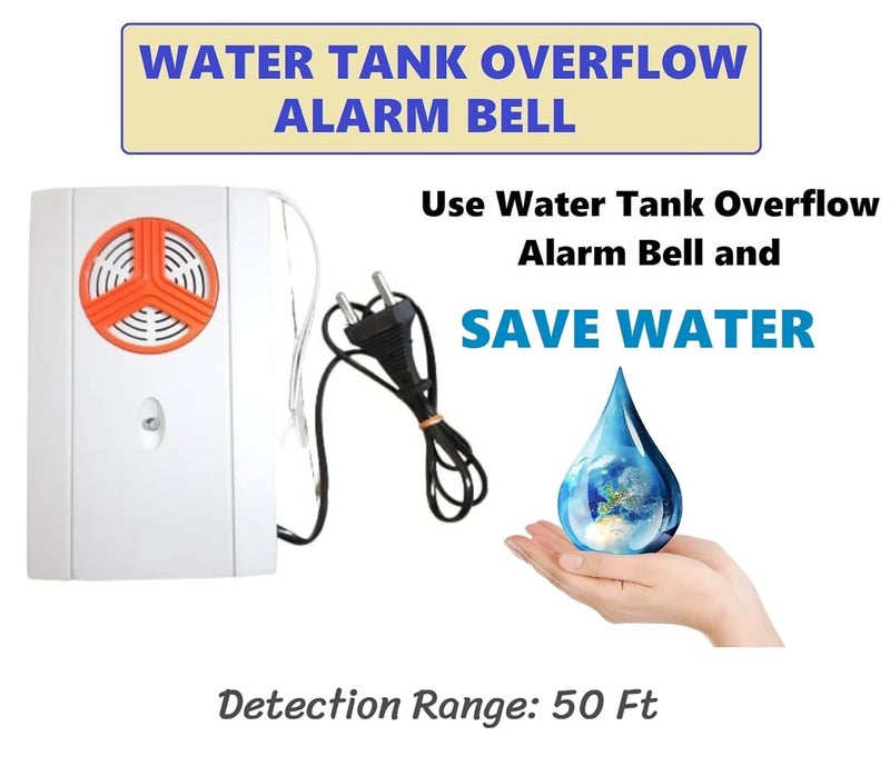 AIMERS جرس إنذار overflow خزان المياه AIMERS مع إعلان بالهندية والإنجليزية ونظام أمان حساس سلكي - Image 2