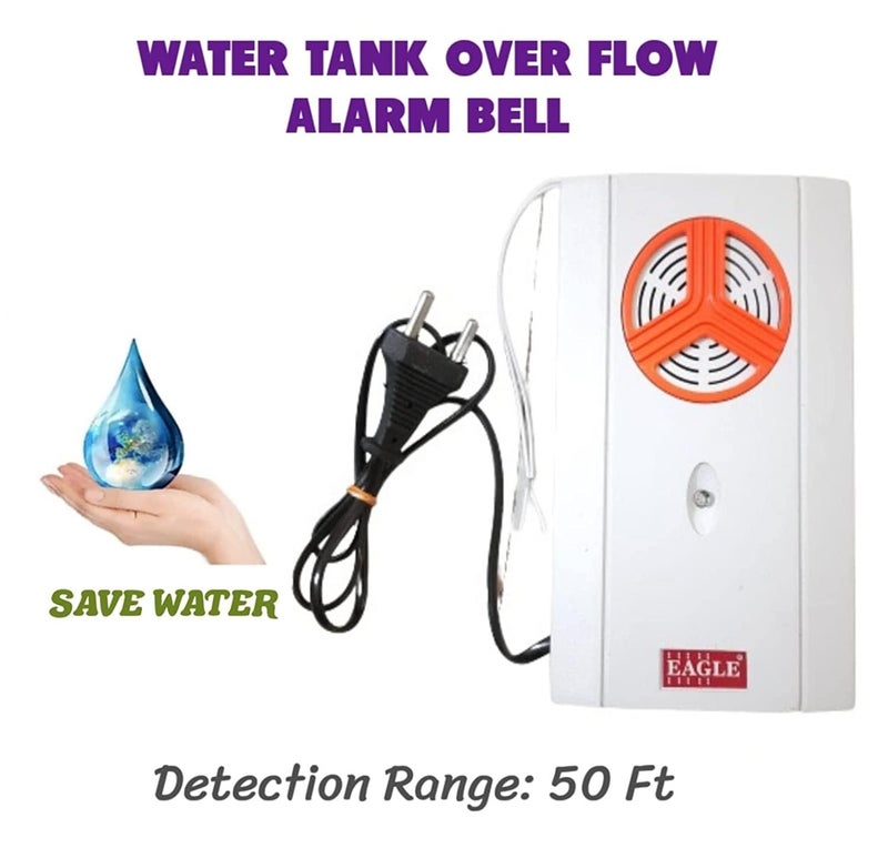 AIMERS جرس إنذار overflow خزان المياه AIMERS مع إعلان بالهندية والإنجليزية ونظام أمان حساس سلكي - Image 3