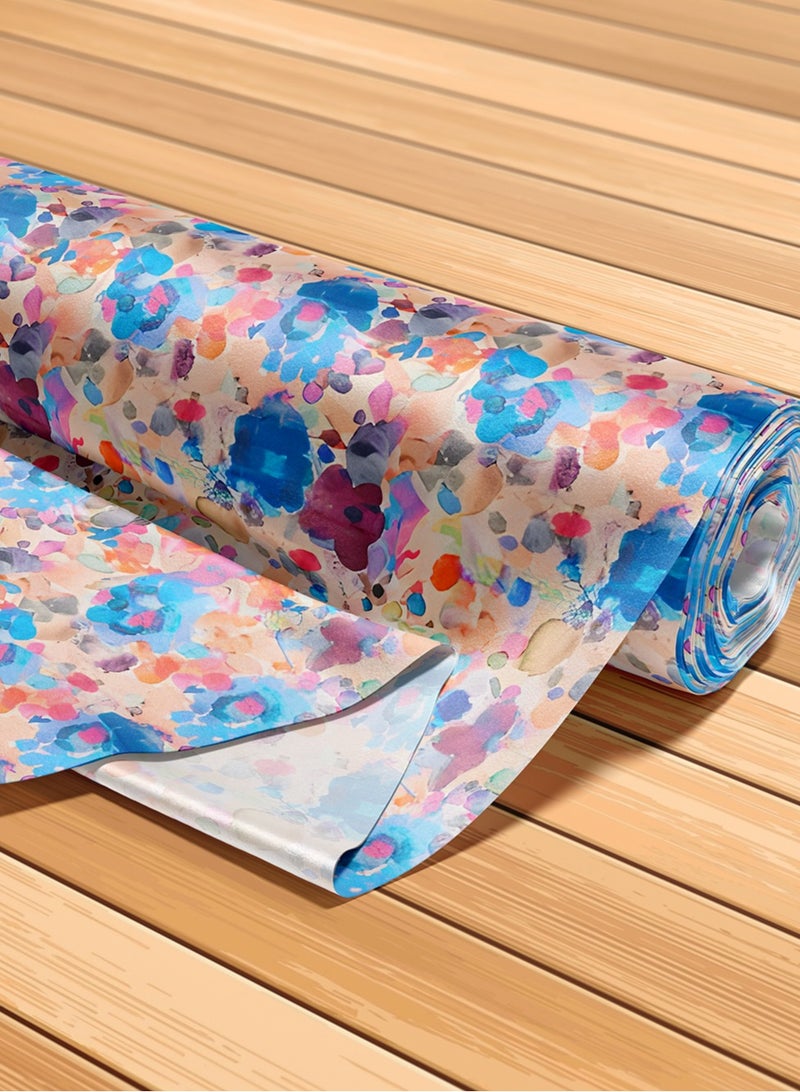 Vellato Al Lail Aramny Silk Fabric By The Yard Blue Orange Abstract Pattern Jalabiya Makhweer Dressmaking 58 Inches Width - Image 5