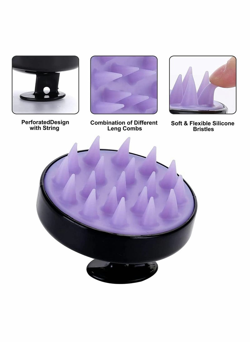 Excefore Shower Back Brush, Long Handle Back Bath Brush, Loofah Sponge Back Body Scrubber, Hair Scalp Massage Brush for Men, Women and Pets, Bathroom Bath and Massage Set 4 Piece Set - Image 2