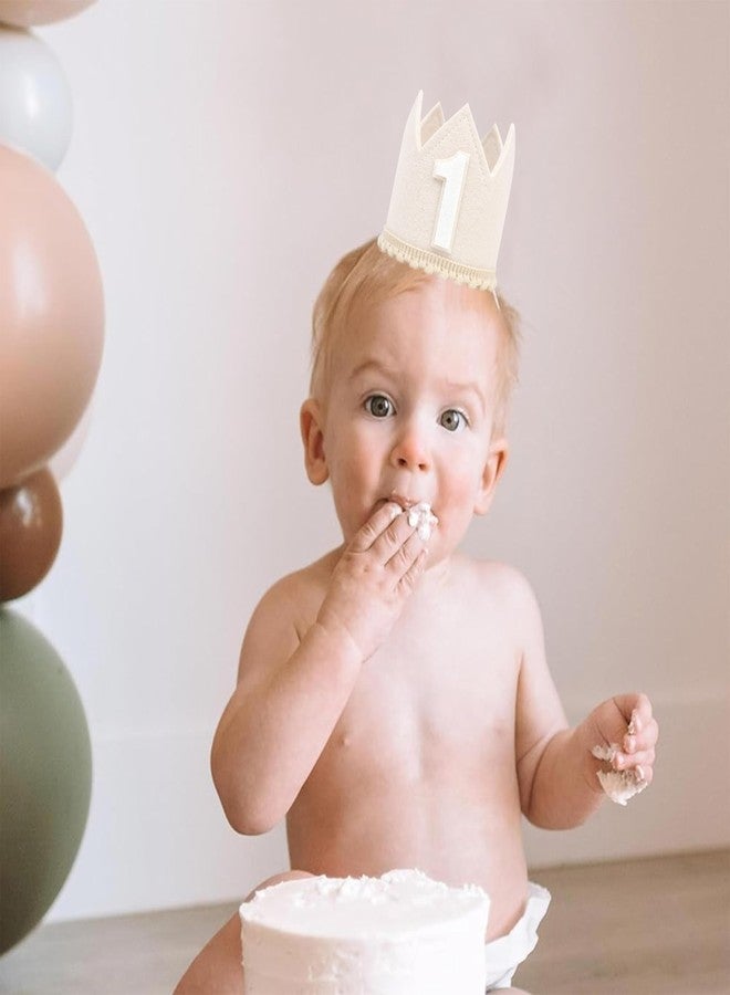 HIKLO First Birthday Crown - Crown Hat for Baby Boy/Girl, 1st Birthday Party Decoration, Cake Smash Photo Props, Outfits for Baby (Boho 1st Birthday Crown) - Image 5