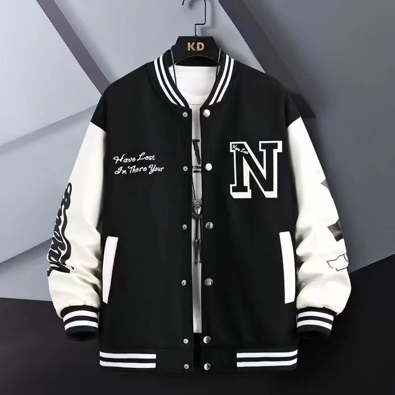New Men'S Jackets Casual Jackets Color Matching Printed Boys' Baseball Uniforms Student Sports Class Uniforms - Image 5