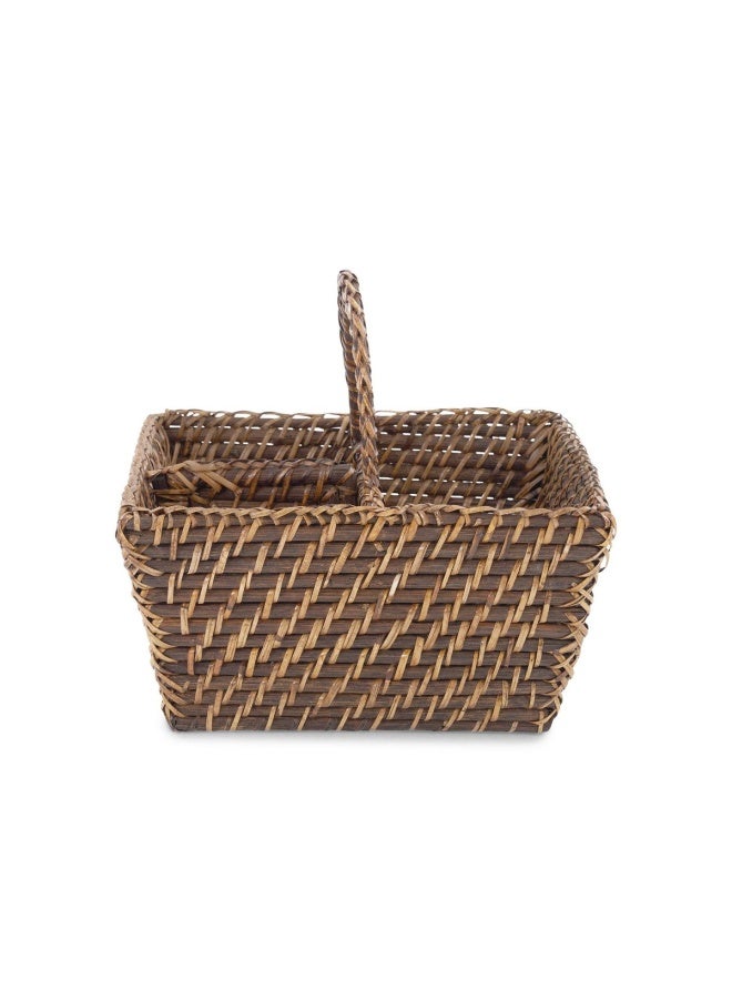 Pan Home Natura Rattan Caddy 25x20x14cm - Honey Brown - Image 2