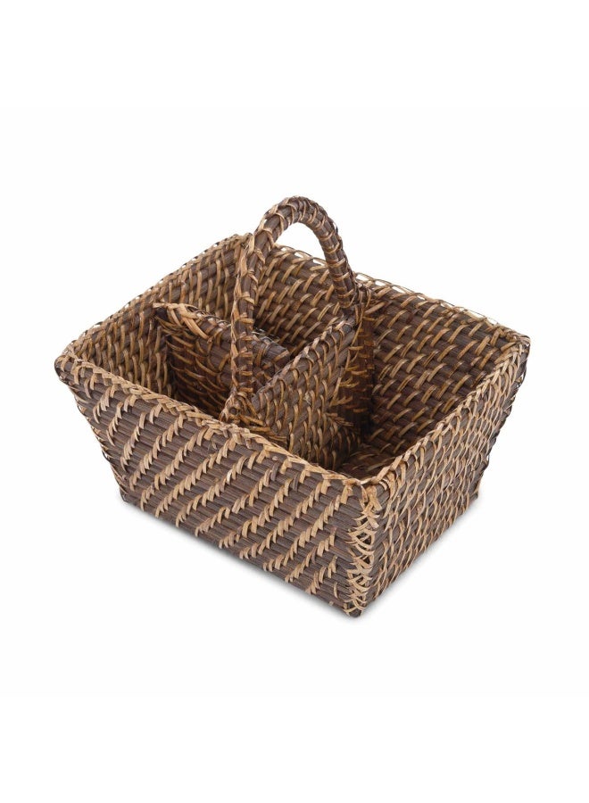 Pan Home Natura Rattan Caddy 25x20x14cm - Honey Brown - Image 4