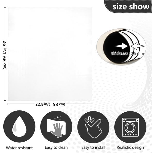 Eionryn White Dishwasher Magnet Cover Magnetic Sticker Dish Washer Door Panel Cover Fridge Kitchen Appliance Magnet Decal Sheet Decor 23x26 inch - Image 3