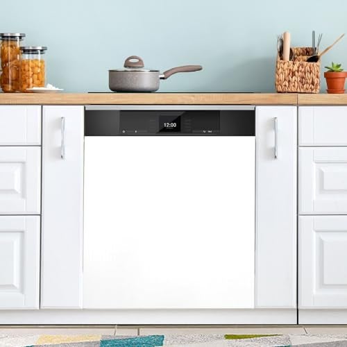 Eionryn White Dishwasher Magnet Cover Magnetic Sticker Dish Washer Door Panel Cover Fridge Kitchen Appliance Magnet Decal Sheet Decor 23x26 inch - Image 1