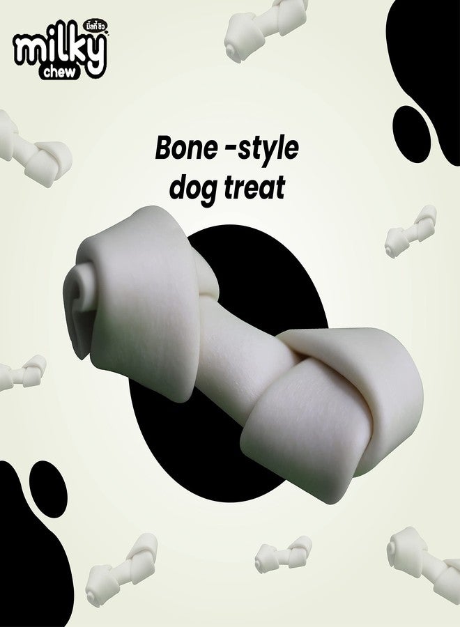 Rena, Dogaholic Milky Chews Knotted Bone Dog Treats (15 Pieces) Pack of 2 - Image 4